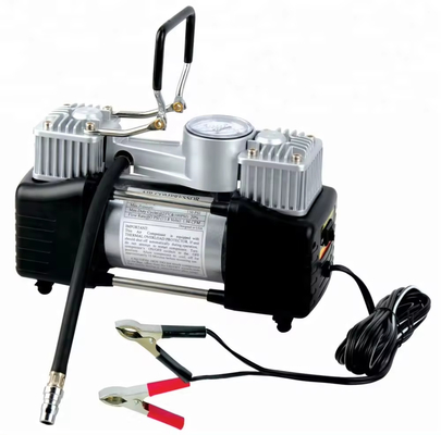Veículo portátil de metal Compressor de ar de duplo cilindro com calibre