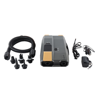 Bomba de 12v com bateria recarregável e linha de alimentação AC 110-220v para ferramentas infláveis até 20PSI