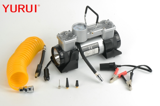 Bom preço. Caminhão Mini Tire Air Pump cor preta de prata 180w de uma C.C. de 12 volts com luz on-line