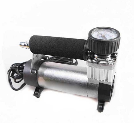Bom preço. Compressor de ar portátil resistente preto de prata 12v bomba de ar de 140 libras por polegada quadrada para o carro on-line