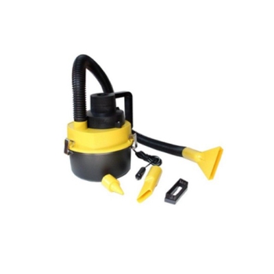 Amarela ABS portátil DC12v limpador de vácuo de uso de carro com flexível molhado e seco