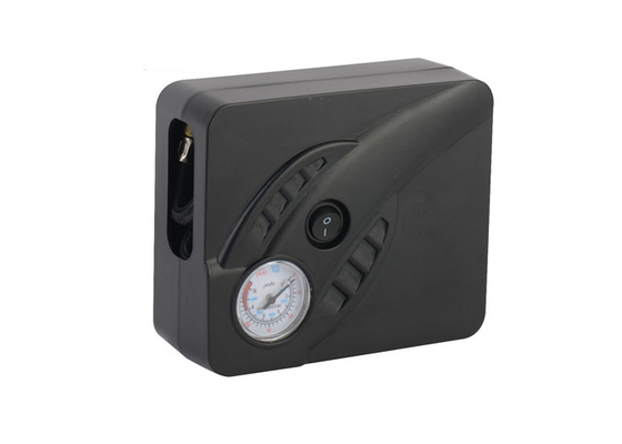 Compressor de ar de pneu automático DC12V preto com tampão de cigarro
