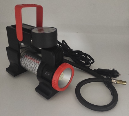 Bom preço. Compressor de ar de automóvel de metal portátil de luz LED DC12V com medidor digital on-line